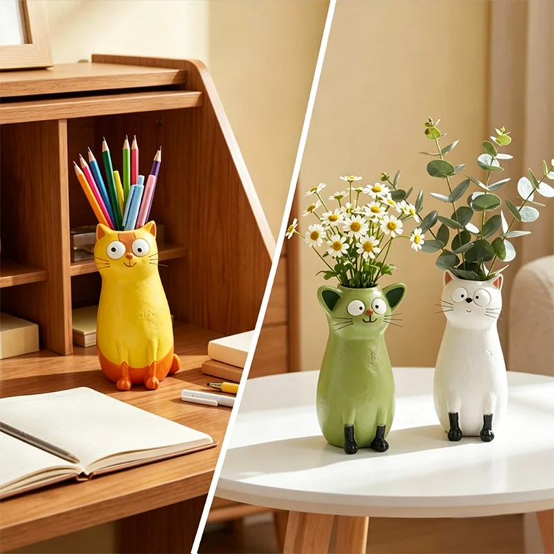 Katzenvase mit Glasur – Ansicht 5