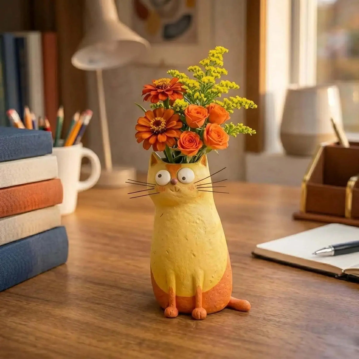 Katzenvase mit Glasur – Ansicht 2