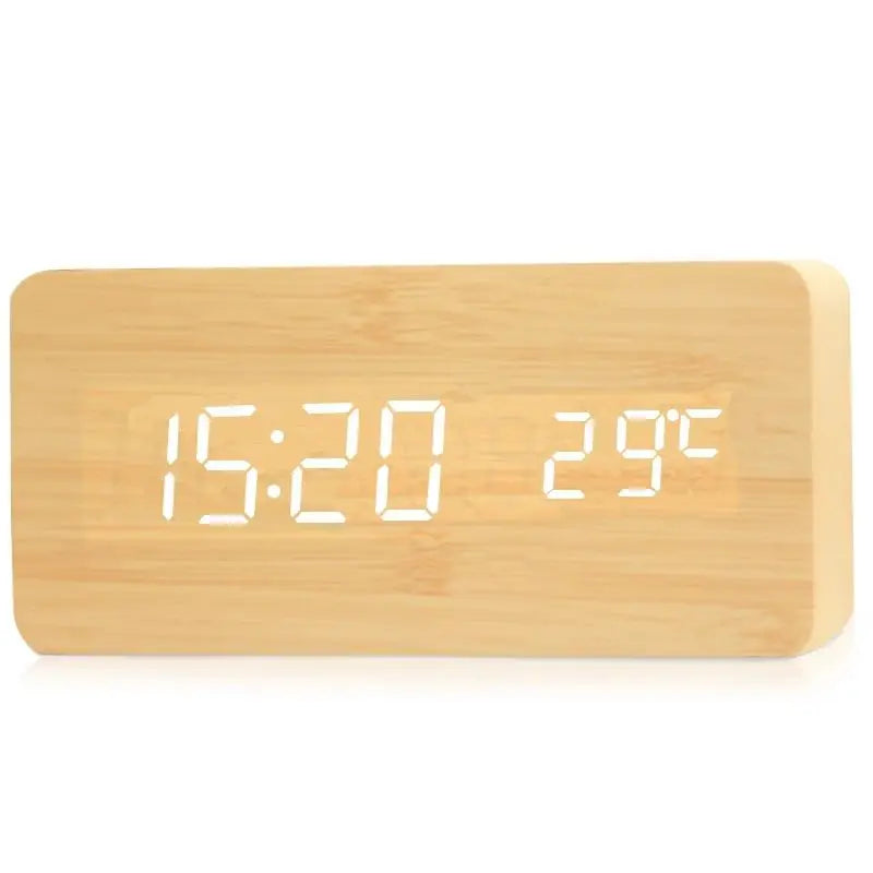 Wooden LED Alarm Clock