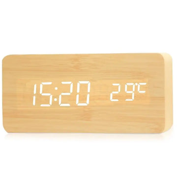 Wooden LED Alarm Clock