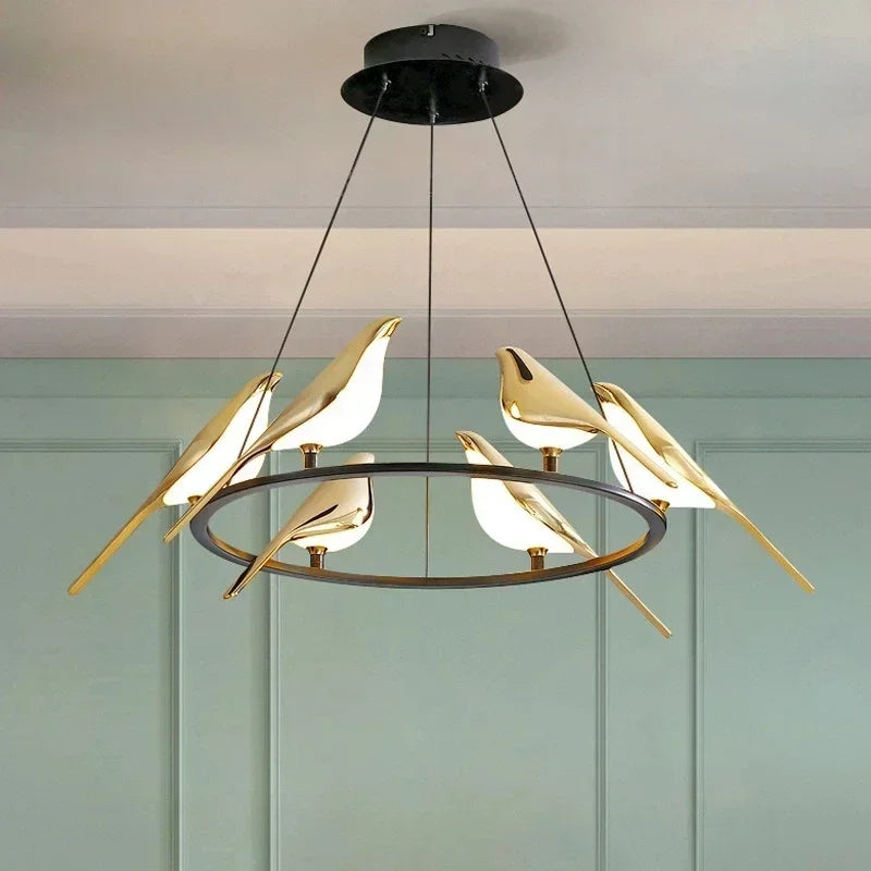 Golden Magpie Wall Lamp