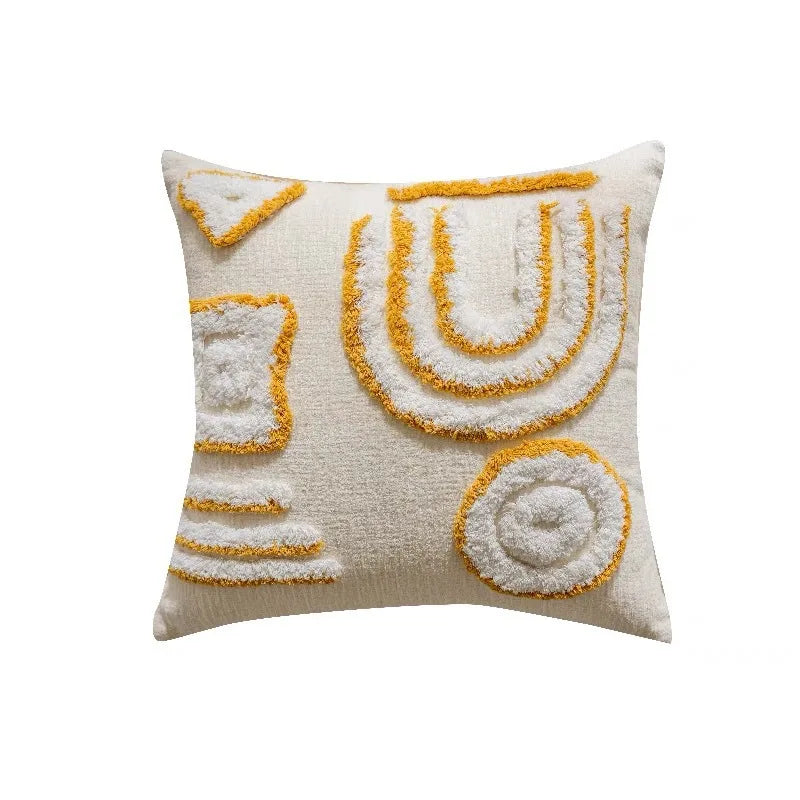 Embroidered Tufted Cushion Case