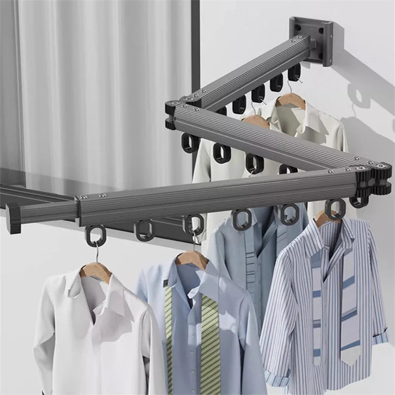 Ausklappbarer Wand-Wäscheständer aus Aluminium