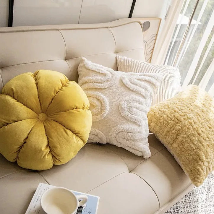 Embroidered Tufted Cushion Case