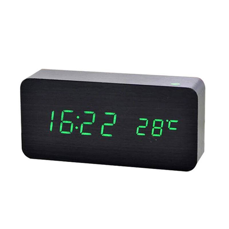 Wooden LED Alarm Clock
