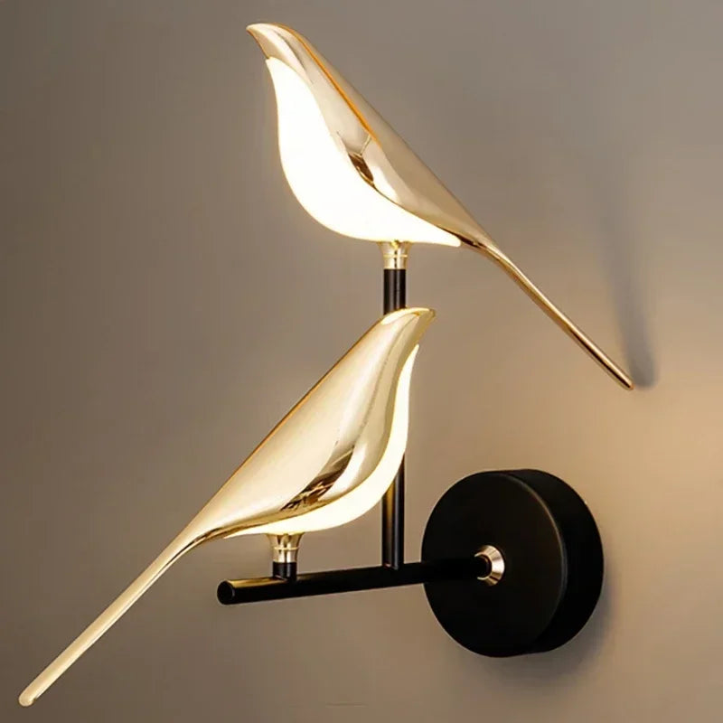 Golden Magpie Wall Lamp