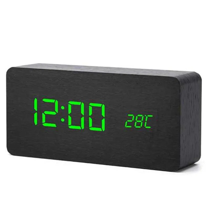 Wooden LED Alarm Clock