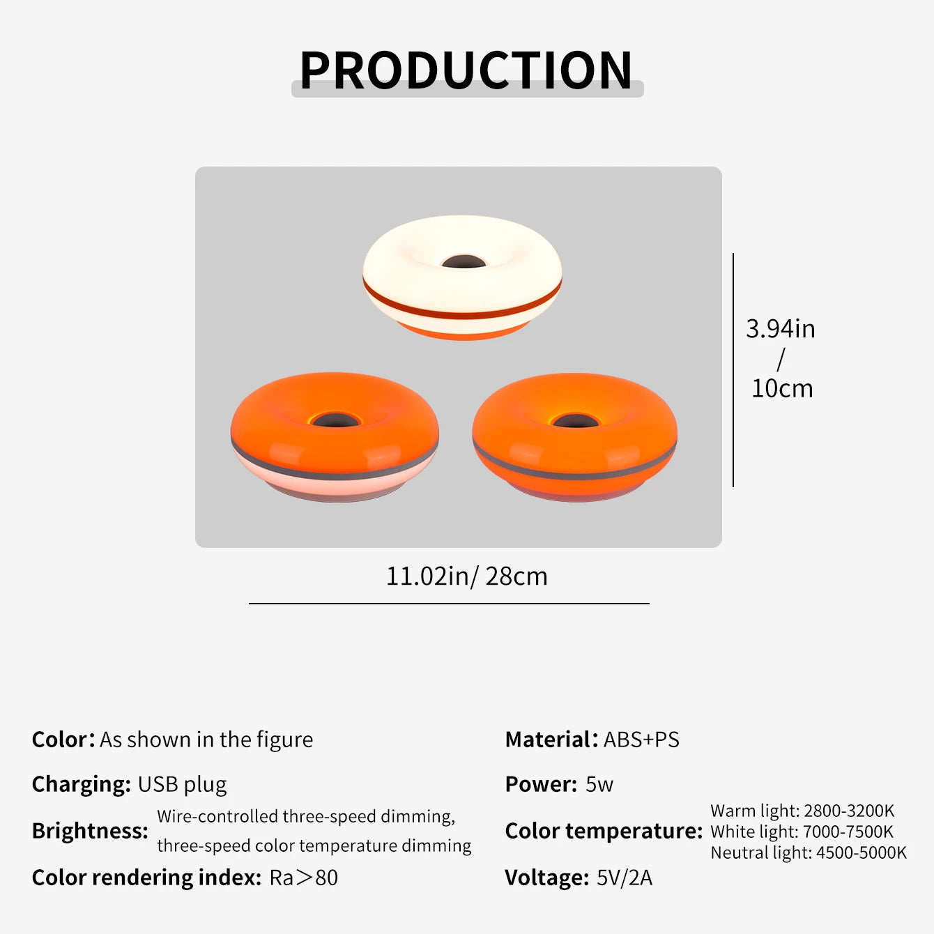 Modern Donut Desk Light