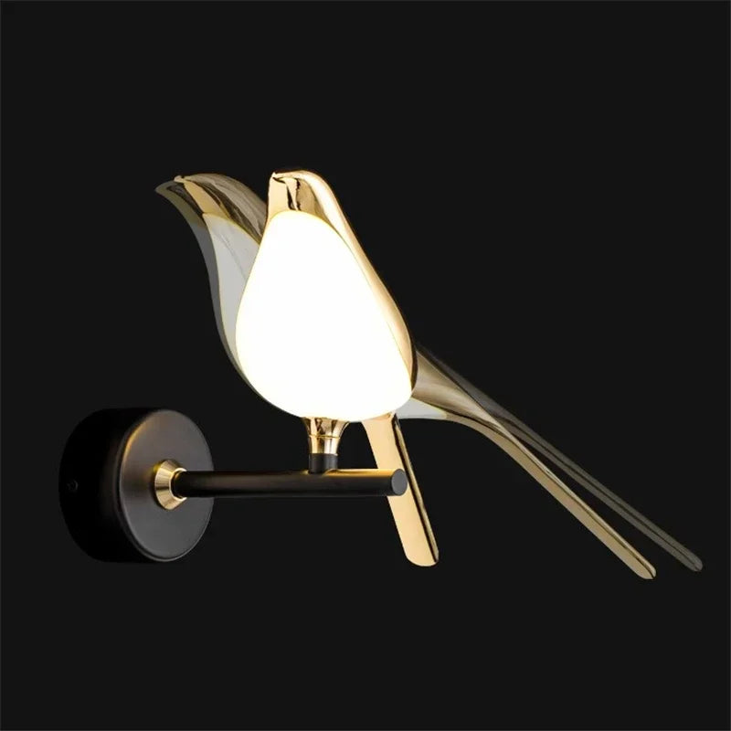 Golden Magpie Wall Lamp