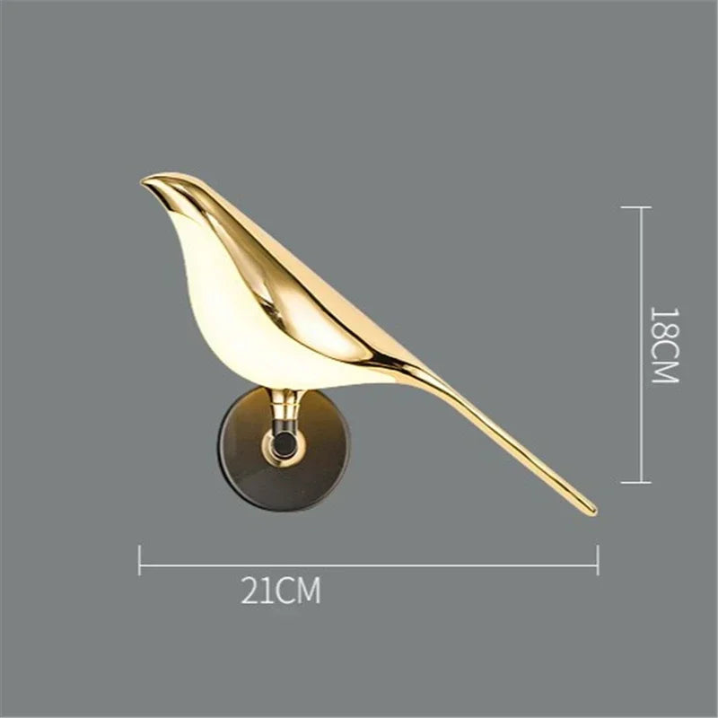Golden Magpie Wall Lamp