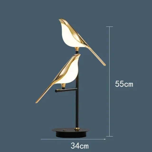 Golden Magpie Wall Lamp